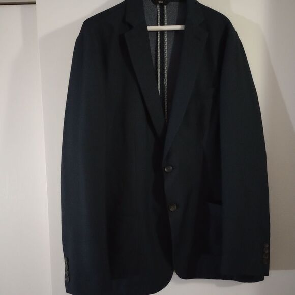 🆕🔥Haggar H26 The Park Tailored-Fit Blazer - Dark Navy - Picture 4 of 7